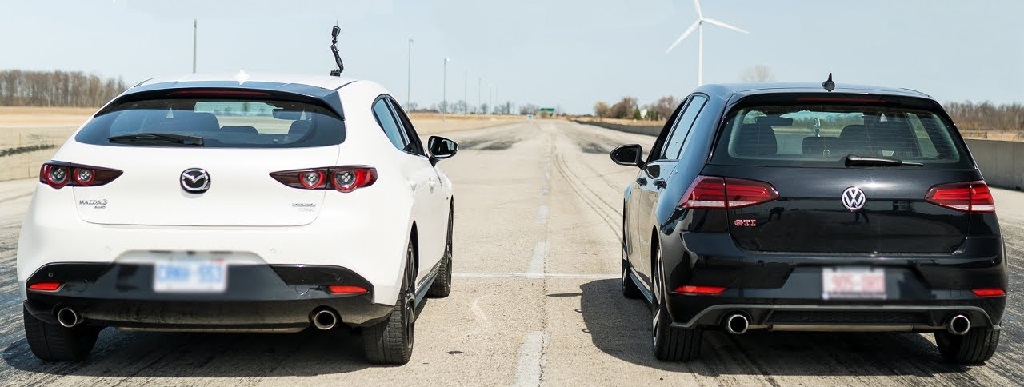 2021 Mazda3 Turbo Vs 2021 Volkswagen Golf GTI