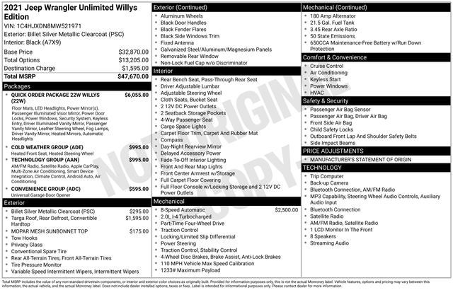 2021 Jeep Wrangler Unlimited Willys