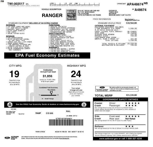 2010 Ford Ranger Base