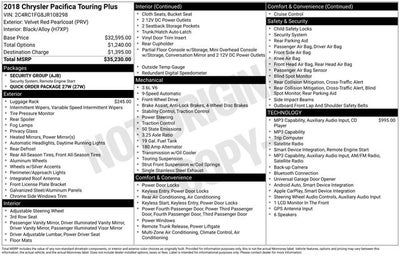 2018 Chrysler Pacifica Touring Plus