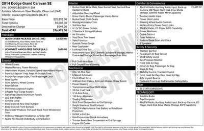 2014 Dodge Grand Caravan SE