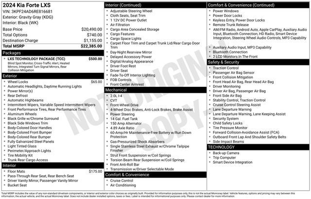 2024 Kia Forte LXS