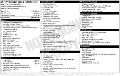2015 Volkswagen Jetta 2.0L S w/Technology