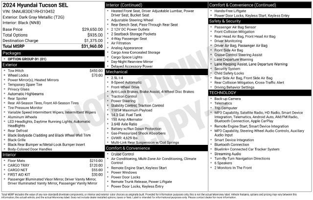 2024 Hyundai Tucson SEL