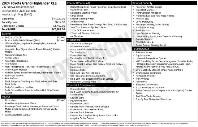 2024 Toyota Grand Highlander XLE