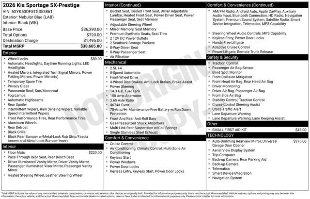 2026 Kia Sportage SX-Prestige