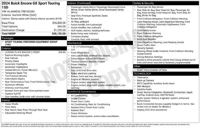 2024 Buick Encore GX Sport Touring