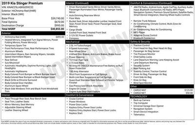 2019 Kia Stinger Premium