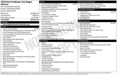 2020 RAM ProMaster City Base