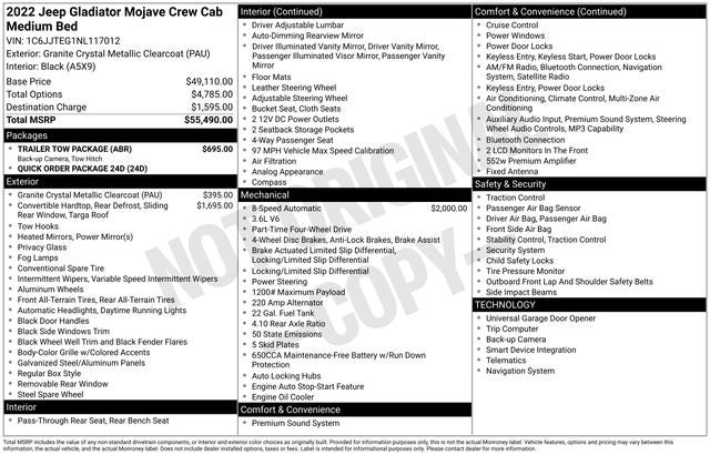 2022 Jeep Gladiator Mojave