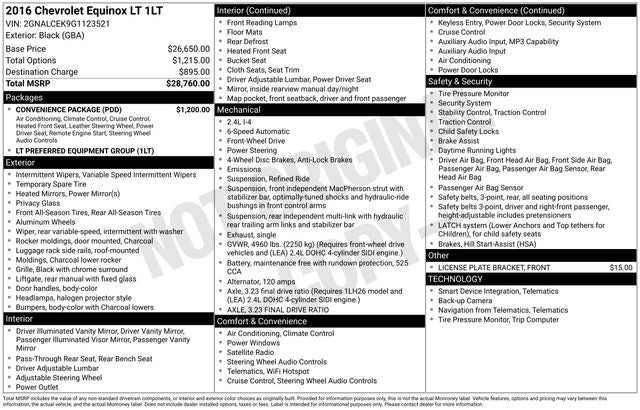 2016 Chevrolet Equinox LT