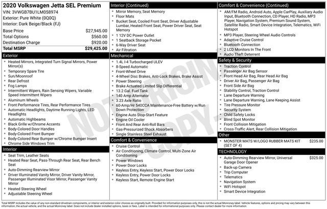 2020 Volkswagen Jetta SEL Premium