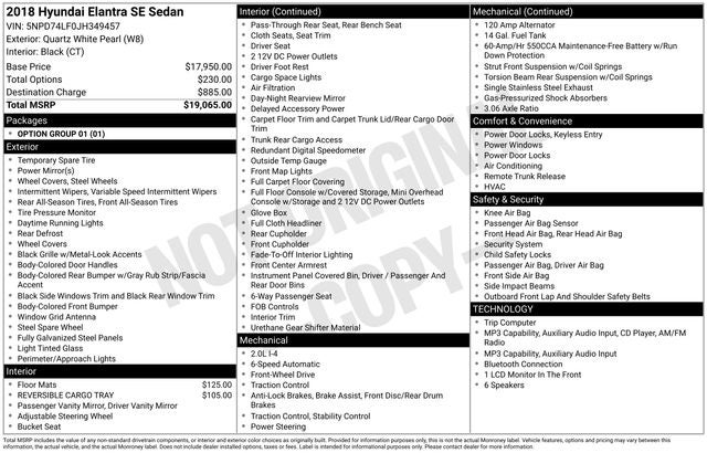 2018 Hyundai Elantra SE