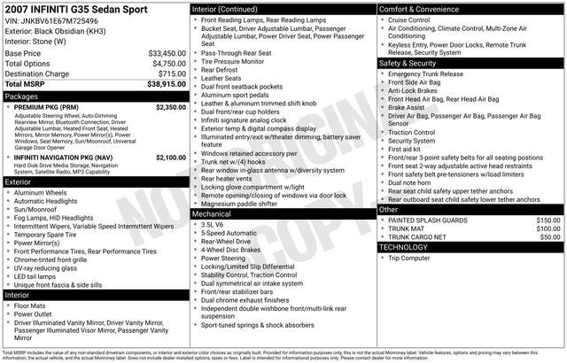 2007 INFINITI G35 Sport