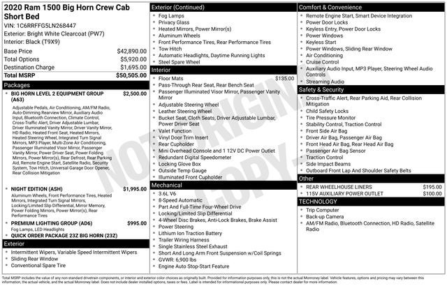 2020 RAM 1500 Big Horn/Lone Star