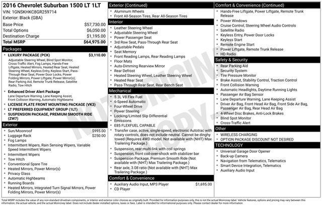 2016 Chevrolet Suburban LT