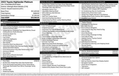 2023 Toyota Highlander Platinum