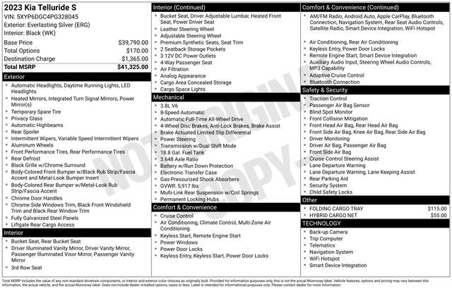 2023 Kia Telluride S