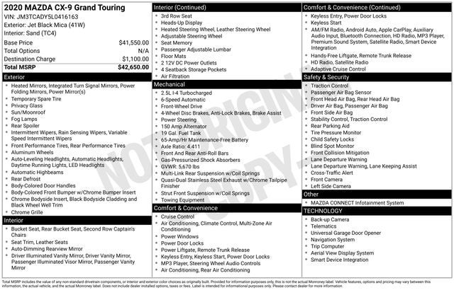 2020 Mazda Mazda CX-9 Grand Touring