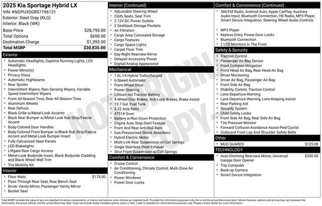 2025 Kia Sportage Hybrid LX