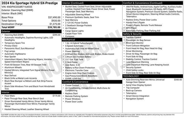 2024 Kia Sportage Hybrid SX-Prestige