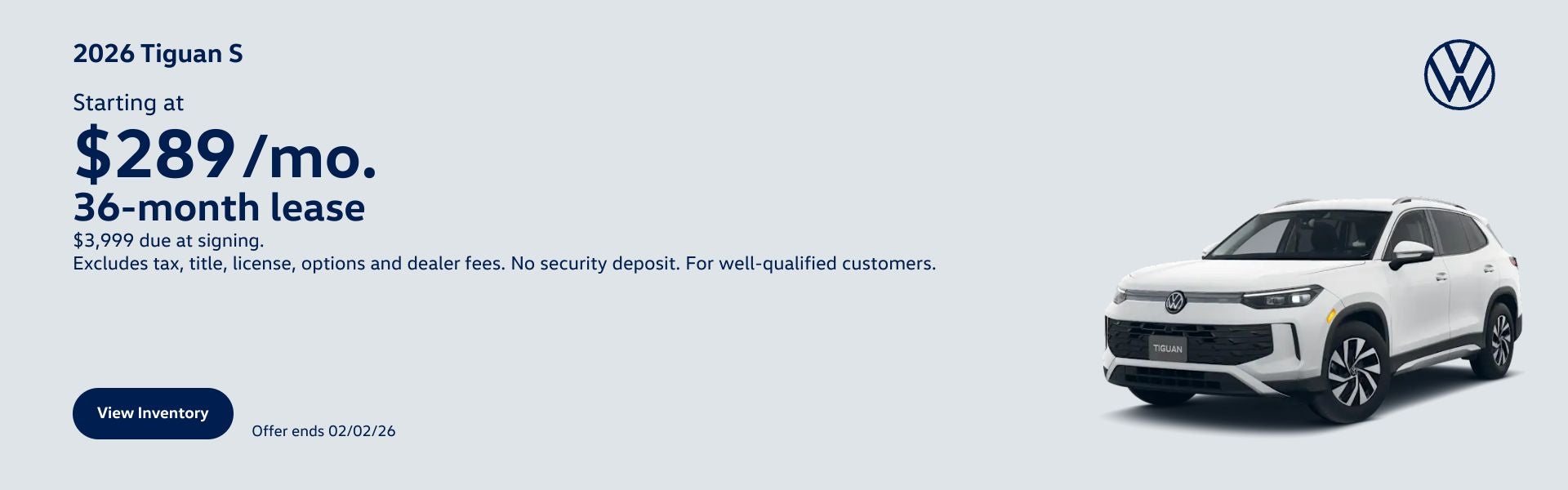 My26 Tiguan Lease