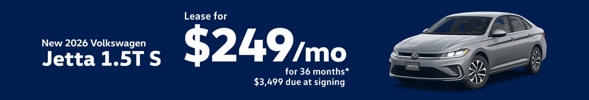 Lease a 2026 VW Jetta S for $249/mo – Clarksville, TN