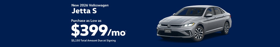 Buy a 2026 Jetta S for $399/mo – Clarksville, TN