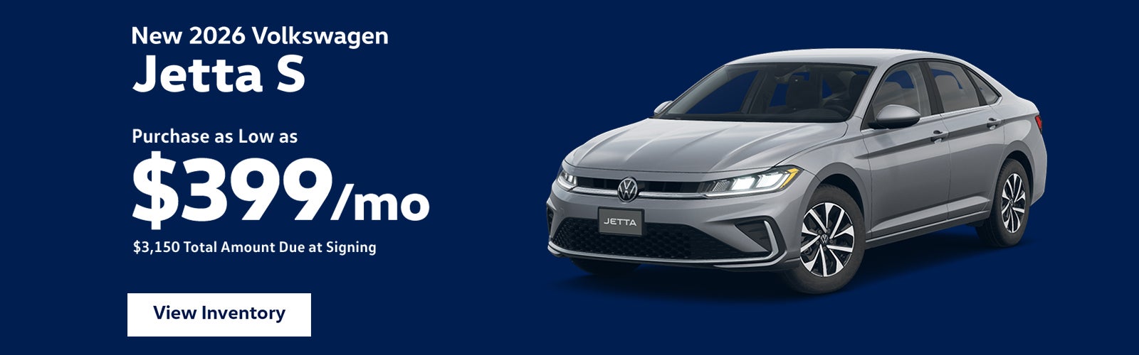 Buy a 2026 Jetta S for $399/mo – Clarksville, TN