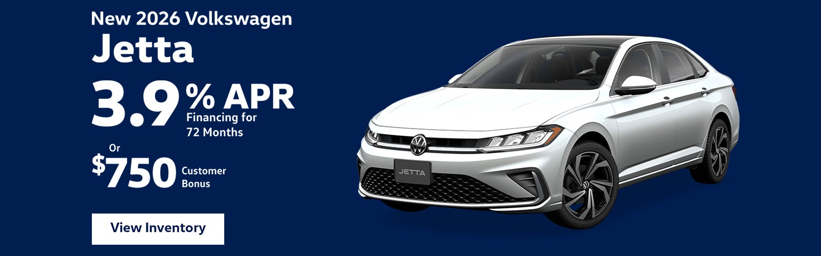 3.9% APR or $750 Bonus on 2026 Jetta – Clarksville, TN