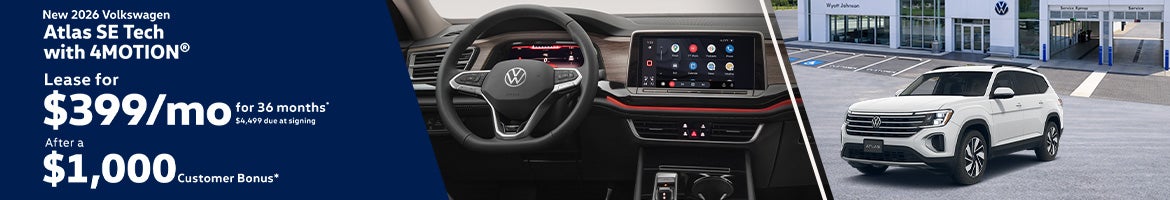 New 2026 Volkswagen Atlas SE Tech with 4MOTION®