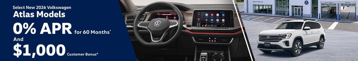 Select New 2026 Volkswagen Atlas Models 