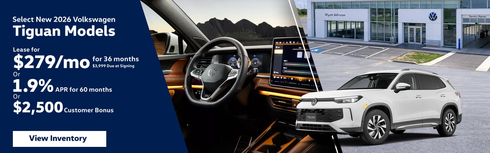 Select New 2026 Volkswagen Tiguan Models