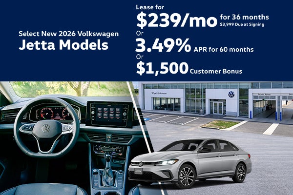 Select New 2026 Volkswagen Jetta Models
