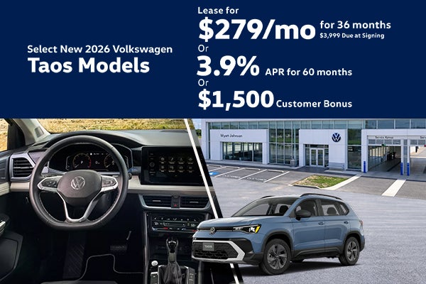 Select New 2026 Volkswagen Taos Models