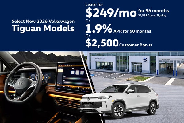 Select New 2026 Volkswagen Tiguan Models
