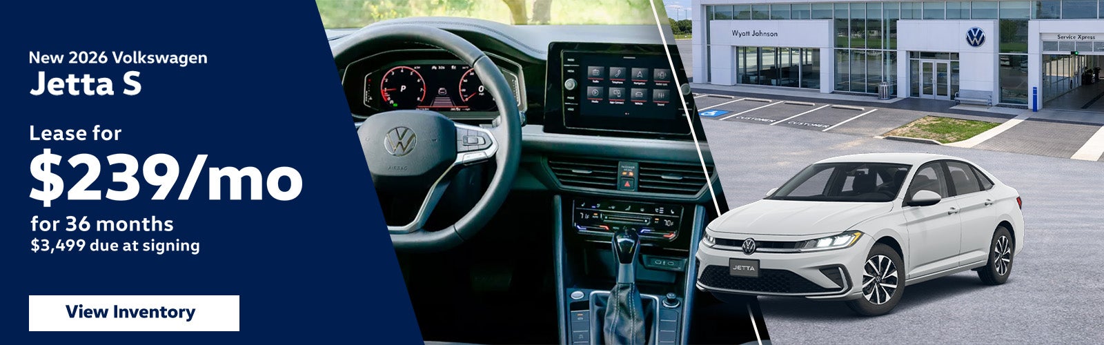 Lease a 2026 VW Jetta S for $239/mo – Clarksville, TN