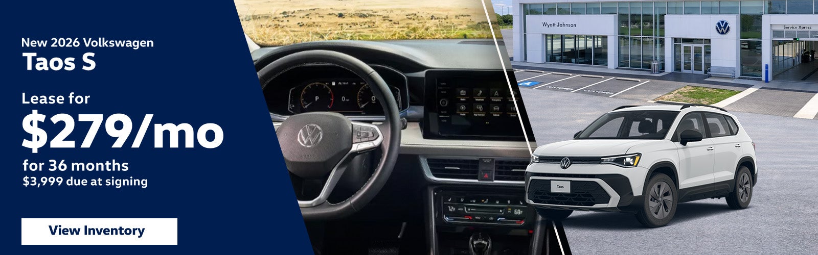 Lease a 2026 VW Taos S for $279/mo – Clarksville, TN