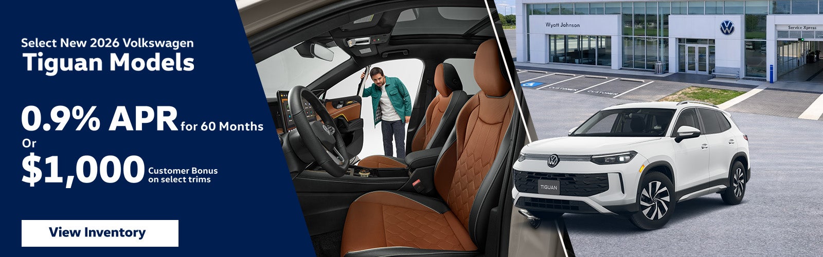 Select New 2026 Volkswagen Tiguan Models