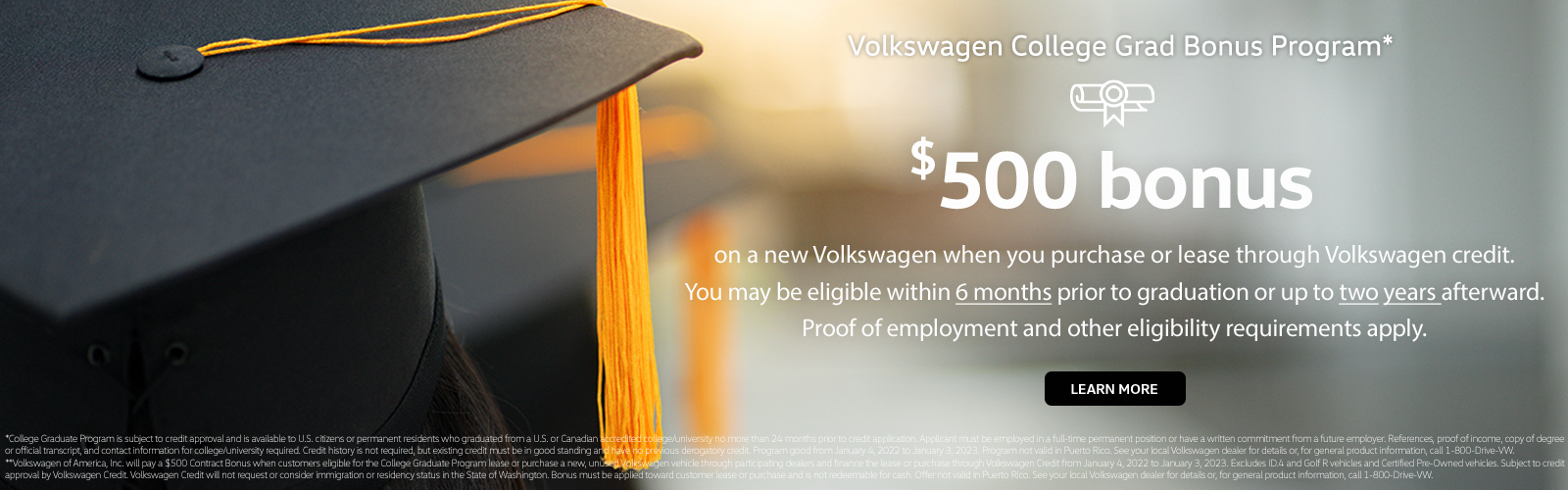 College Grad $500 Bonus