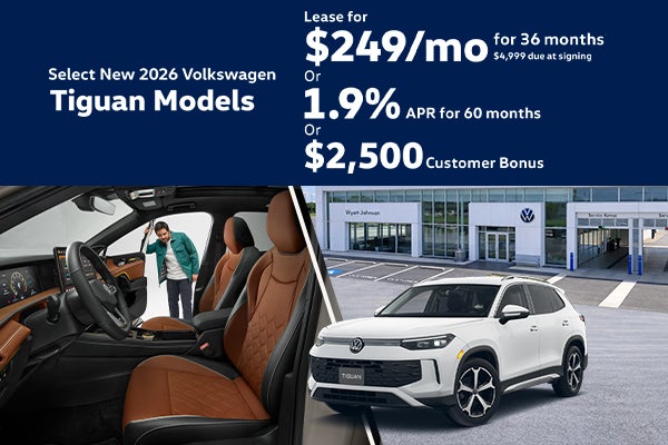 Select New 2026 Volkswagen Tiguan Models