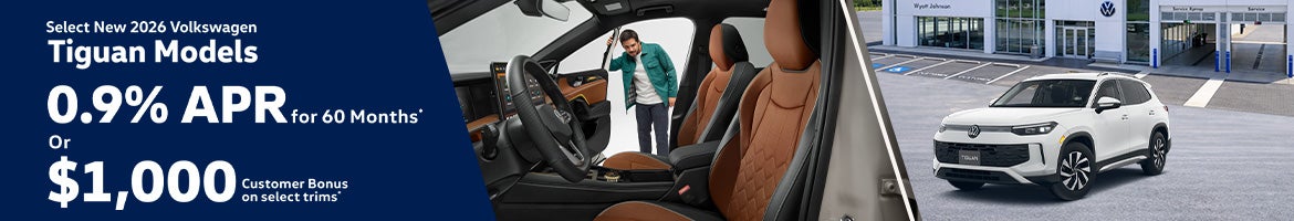 Select New 2026 Volkswagen Tiguan Models