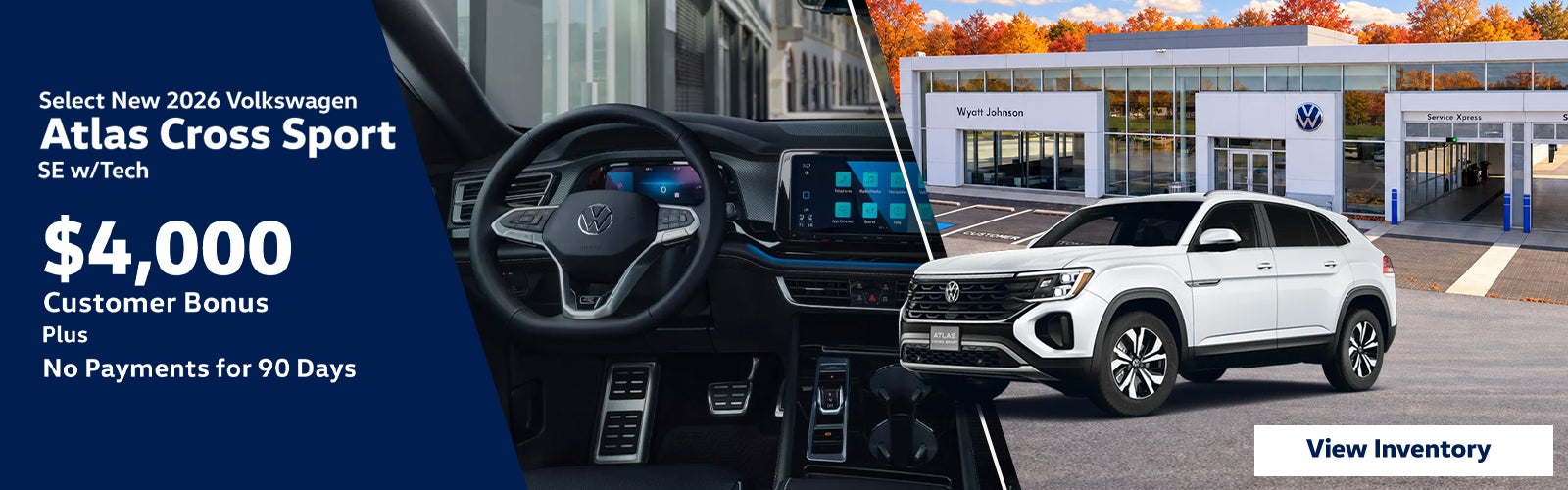 New 2026 Volkswagen Atlas Cross Sport SE w/Tech