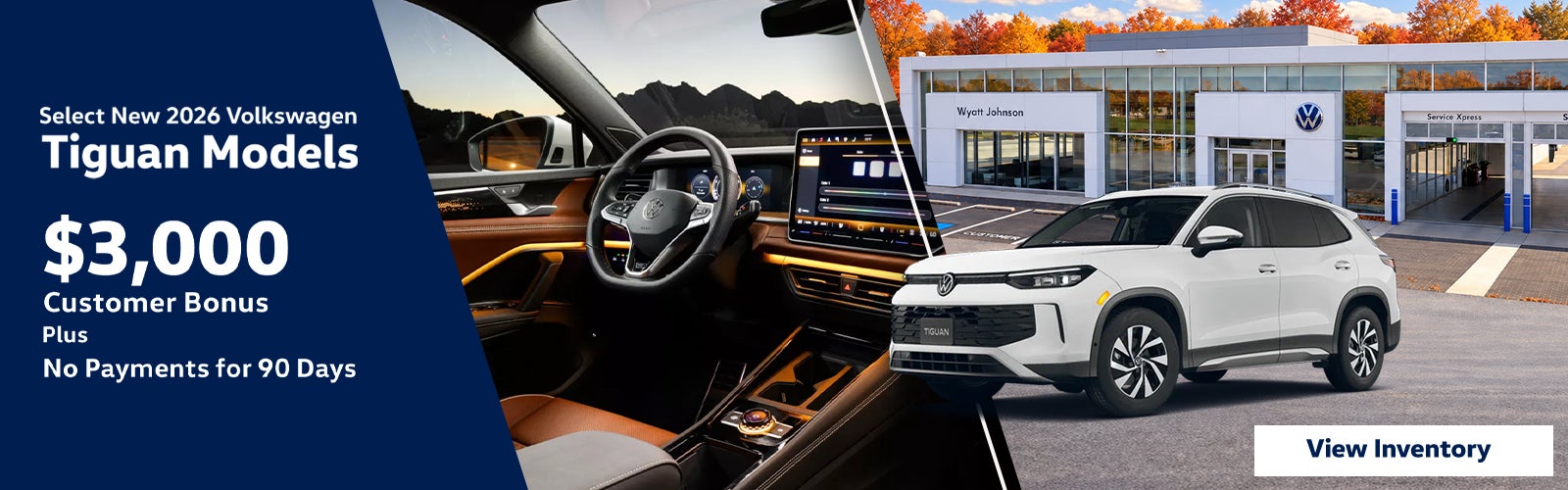 Select New 2026 Volkswagen Tiguan Models