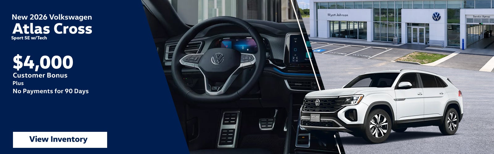 New 2026 Volkswagen Atlas Cross Sport SE w/Tech