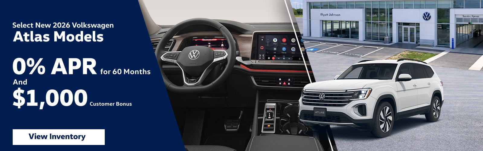 Select New 2026 Volkswagen Atlas Models 